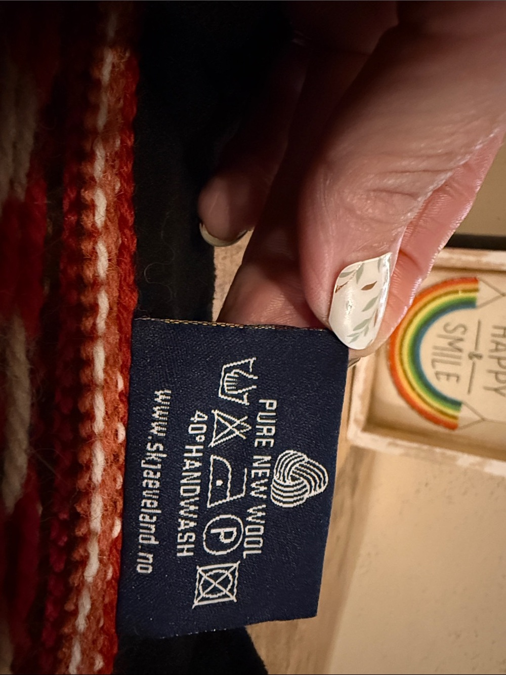 Men's Red Nordic-Pattern Zip Sweater - Picture 8 of 9